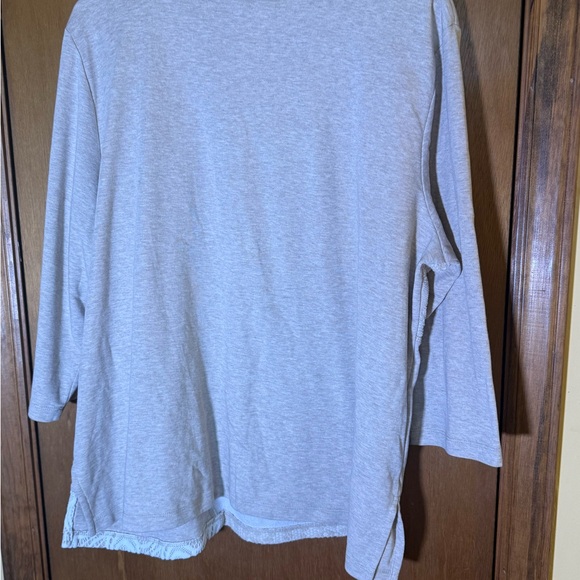 Alfred Dunner Beige and White Lace Accent Top - Picture 5 of 5